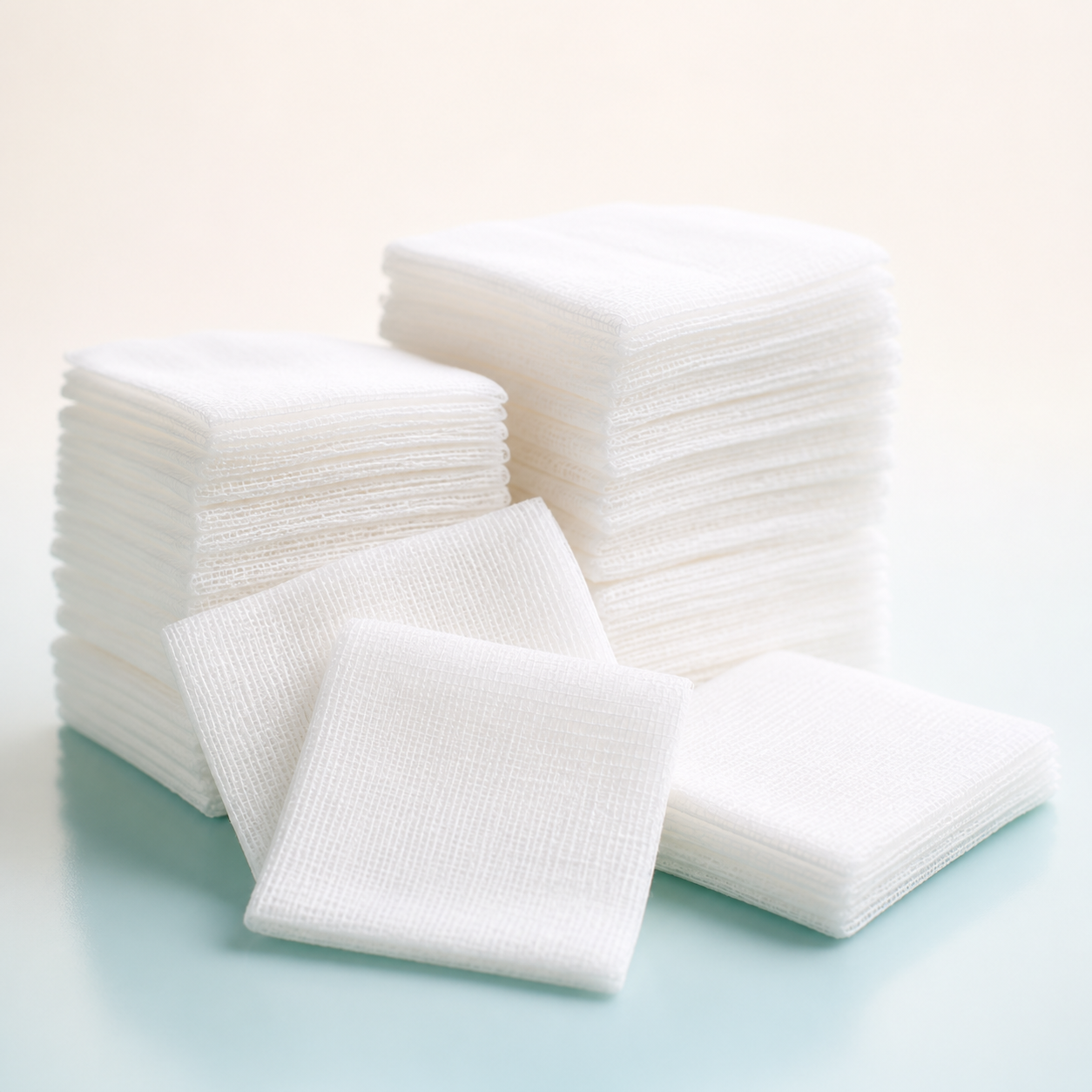 Détail du textile de nos compresses médicales